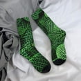 thumbnail image 5 of Xecao Natural Green Leaves Pattern Sport Socks for Women and Men Crew Socks Sporty Calf Socks Casual Socks, 5 of 6