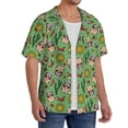 thumbnail image 2 of JUNZAN Mens Casual Button Down Shirts Short Sleeve Vintage Sugar Skull Print Shirt-3X-Large, 2 of 5