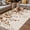 Burnt Orange, variant on Blue Grey Eucalyptus Outdoor Rug for Patio/Deck/Porch, Non-Slip Large Area Rug 4 x 6 Ft, Farmhouse Weeping Leaves on Linen Indoor Outdoor Rugs Washable Area Rugs, Reversible Camping Rug Carpet Runner