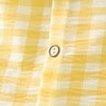 thumbnail image 4 of Spazoro Little & Big Girls Leisure Outfit Sets, Cotton Plaid Summer 2-Pieces Short Sleeve Shirt and Pants Sets Yellow Size 4-5T, 4 of 5