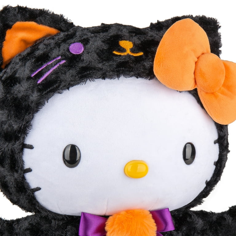 18 inch Hello Kitty in Cat Burglar Costume Door Greeter Halloween Edition Decor, Adult Unisex, Black
