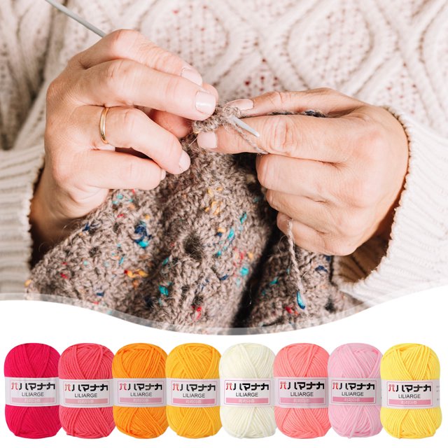 Sentmoon Soft Yarn Thick Yarn Hand-woven Thick Ice Bar Yarn Handcrafted DIY Crochet Sweater Doll Yarn Segment Dyed Scarf Yarn for Beginnersand Knitting