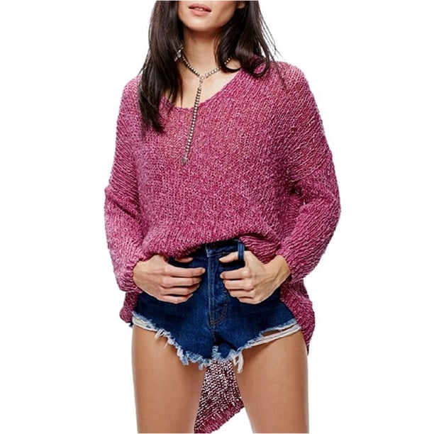 Free People Vertigo Pullover Suéter para Mujer, Púrpura, Mediano Free People Pull-over
