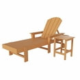 thumbnail image 4 of WestinTrends 2 Piece Adirondack Poly Reclining Chaise Lounge With Arms & Wheels, Teak, 4 of 5