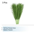 thumbnail image 3 of 3Pcs Faux Pampas Grass 45cm/17.7" Small Fake Pampas Grass for Home Wedding Vase Decoration Green, 3 of 6