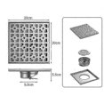 thumbnail image 2 of 2025 20*20cm Outdoor Floor & Shower Drain with Fragrance Stopper and Hair Strainer, 2 of 4