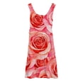 thumbnail image 4 of Ruyang Hawaiian Dresses for Teen Girls Bowknot Strap Flower Print Sleeveless Vest Dresses Summer Casual Beach Vacation Sundress, 4 of 4