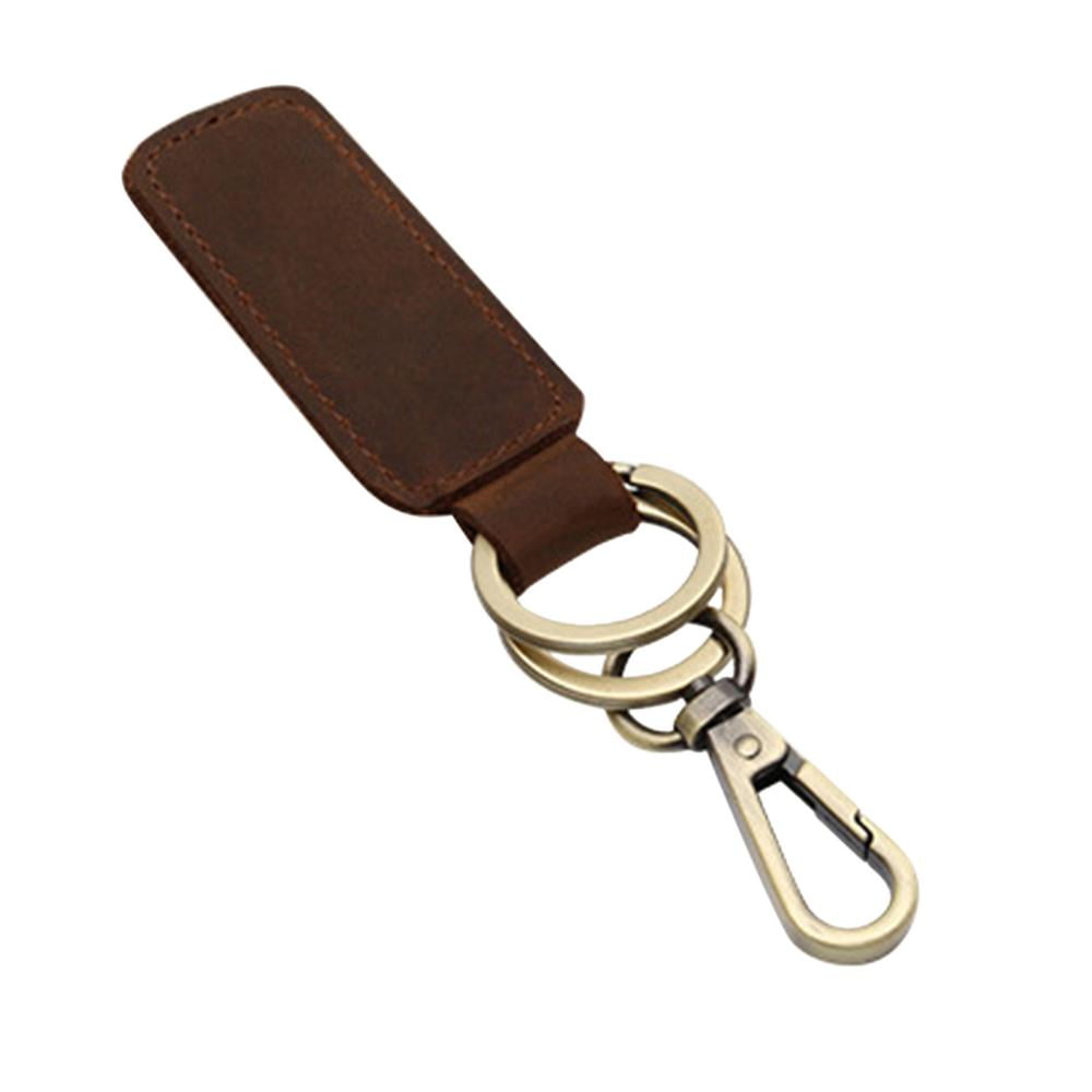 3pcs Handmade diy leather high-grade keychain hardware accessories Leather  car ornament keychain wear leather buckle KeyChains