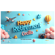 LUUFILx Personalized Retirement Themed Banner with Airplane Camera Balloon Elements Happy Retirement Decors Party Backdrop Photography Props for Retirement Parties Celebrations Gatherings