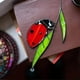 thumbnail image 3 of Ladybug Light Catcher Stained Glass Window Hanging, 3 of 5