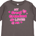 thumbnail image 4 of Inktastic Valentine's Day My Great Grandma Loves Me Hearts and Lips Boys or Girls Long Sleeve Toddler T-Shirt, 4 of 5