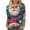 02 Multicolor, variant on 3/4 Sleeve Christmas Shirts for Women Novelty 3D Printed Loose Crewneck Tees Tops Cute Graphic Xmas Holiday Blouses