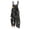 #01Black, variant on Women Cottage Witch Pumpkin Vine Maple Leaf Print Halloween Suspender Overalls Linen Blend Loose Jumpsuits Red M