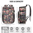 thumbnail image 3 of Travel Cooler Bag - Shiba Inu and Flowers Camping Beer Cooler Backpack with Bottle Opener- Waterproof Insulated Picnic Backpacks - Cooler Bag for Beach, 3 of 6
