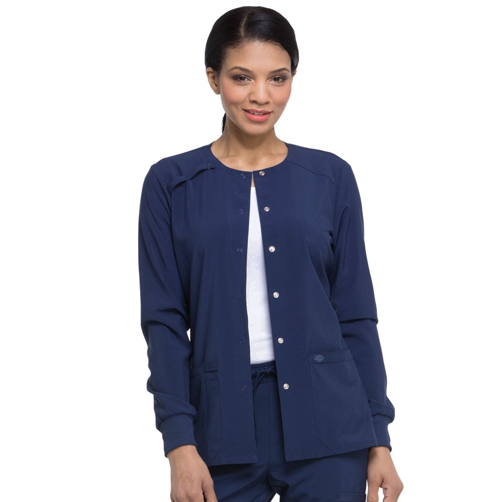 Dickies Dickies EDS Essentials Scrubs Warm Up Jacket for Women Snap