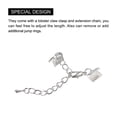 thumbnail image 4 of Unique Bargains 10Set Ribbon Crimp Clamp Ends Lobster Claw Clasps & Chain 8mm Silver Tone for DIY, 4 of 7