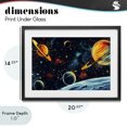 thumbnail image 4 of Stupell Industries Contemporary Black Lit Galaxy Panorama Black Framed Print Under Glass, 20 x 14, by Creative Studio, 4 of 8