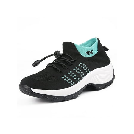 

Daeful Lady Comfy Lightweight Slip On Sneakers Daily Soft Sock Shoes Anti Trainers