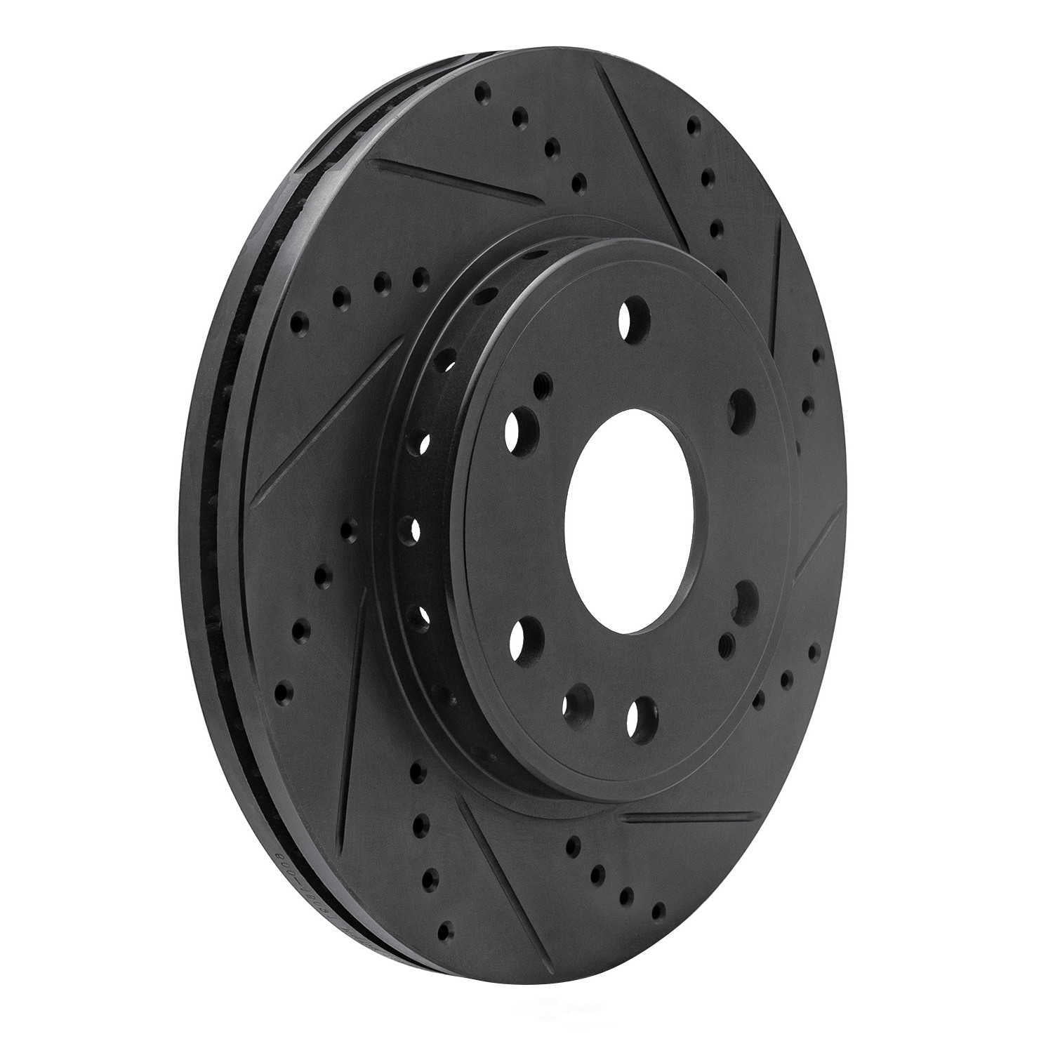 Dynamic Friction Company 633-48091R DFC Brake Rotor - Drilled And Slotted - Black