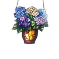 thumbnail image 1 of Hydrangea Flower Stained Glass Panels Acrylic Colorful Hydrangea Vase Suncatcher Window Hanging Hydrangea Flower For Home Wall Window Decoration Clear String for Hanging Strong Harden Stained Glass, 1 of 4
