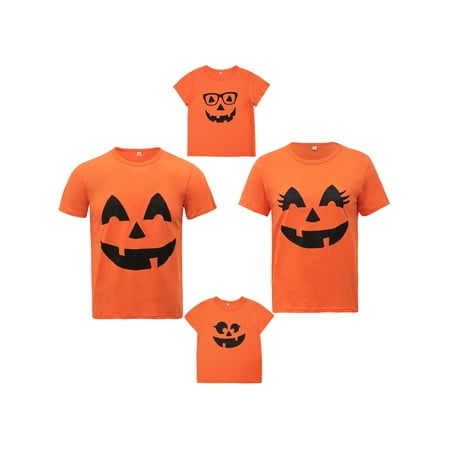 

Sunisery Halloween Family Matching Parent-child T-shirt Pumpkin Print Short Sleeve Pullover