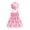 Pink, variant on ATOGUTA Sleeveless Dresses For Girls Casual Beach Party Bowknot Print Spaghetti Straps Sundress with Hat Light Blue, Size 3M-3T