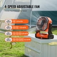 thumbnail image 3 of Ventilador de camping VEVOR con batería de 20 000 mAh y 8 pulgadas con linterna LED, 3 of 9