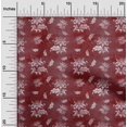thumbnail image 2 of oneOone Velvet Maroon Fabric Floral & Sewing Fabric By The Yard Printed Diy Clothing Sewing Supplies 58 Inch Wide, 2 of 7