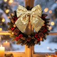 thumbnail image 6 of Xingjin Glitter Bow Ornaments, Christmas Tree Bows With Hollow-Out Design, Holiday Wreath Accent For Xmas Tree And Party Decor, 6 of 7