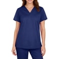 thumbnail image 3 of WULMLEO V Neck T Shirts for Women, Athletic Short Sleeve Workout Top, UV Sun Protection, Quick Dry Moisture Wicking Shirts for Women Royal Blue 2XL, 3 of 4