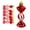 Red, variant on Christmas Candy Ornaments With Ropes Hanging Glitter Candy Cane Decoration Xmas Tree Peppermint Ornament with Golden Rope for Xmas Halloween Decoration(6 Pcs)