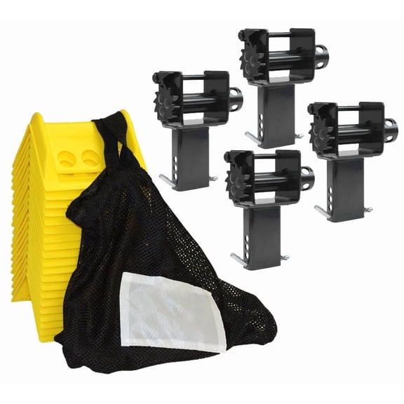 Stake Pocket Winch With 4" Corner Protector 20 Pack w/ Carrying Bag