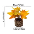 thumbnail image 3 of Fall Decorations for Home with Artificial Maple Leaves, Woven Basket Planter for Table Centerpiece, Autumn Thanksgiving Dining Table Decor, Housewarming Gift 1 Pc, 3 of 6