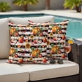 thumbnail image 4 of Fall Pumpkins Outdoor Waterproof Pillow Covers, Thanksgiving Country Sunflowers Fruits Stripes Decorative Square Throw Pillowcase Sofa Cushion Sham for Patio/Couch/Chair, 20"x20" 2 Pack, 4 of 8