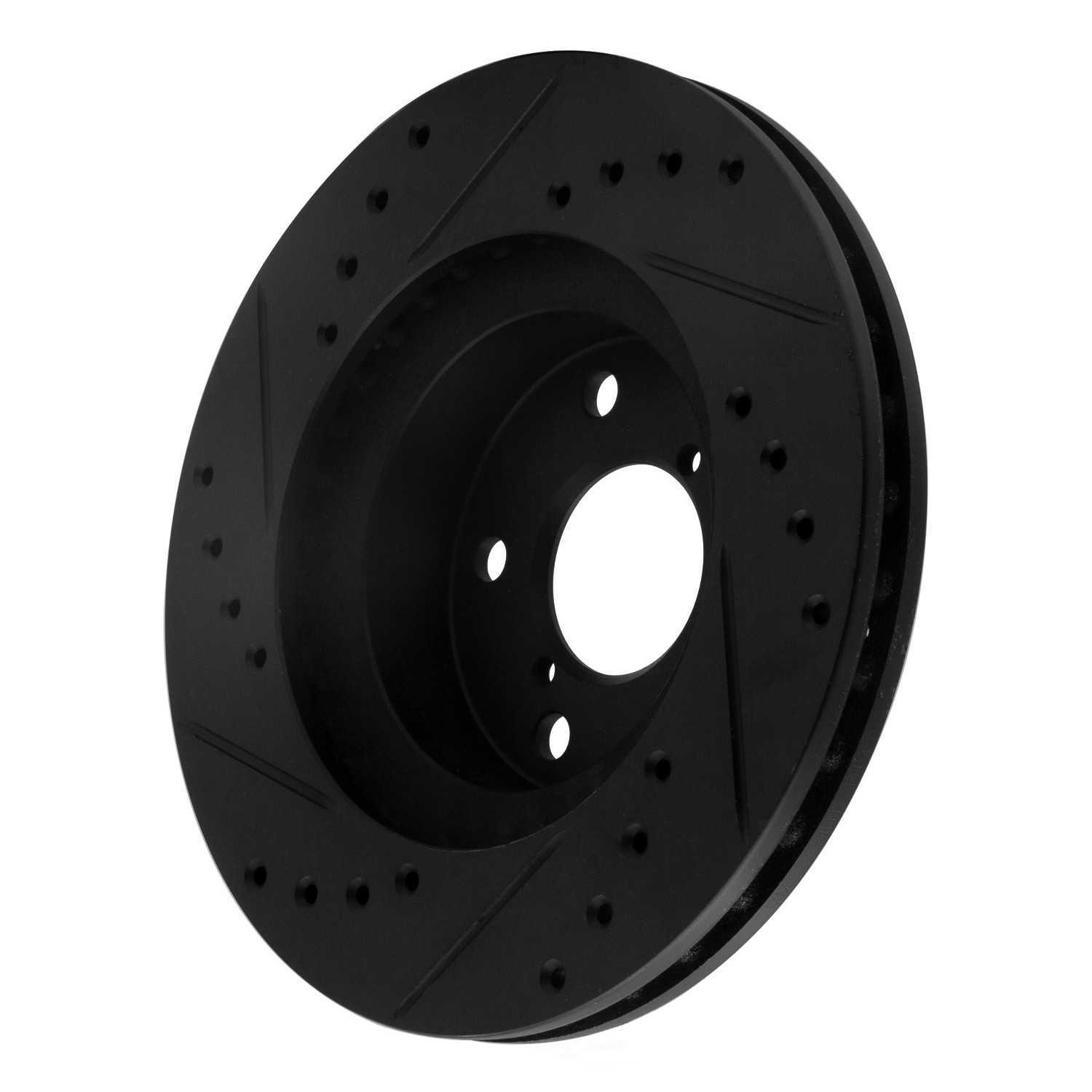 Dynamic Friction Company 633-13007R DFC Brake Rotor - Drilled And Slotted - Black