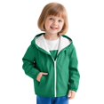thumbnail image 2 of LYHao Girls Hooded Windbreaker Jacket Lightweight Raincoat Outdoor Autumn Zippered Coat For Children Girls Jacket Coat,Sizes 4-5 Years, 2 of 7