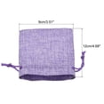 thumbnail image 2 of Uxcell Linen Burlap Bags with Drawstring for Gifts,DIY Craft Purple 9 x 12cm 20pack, 2 of 5