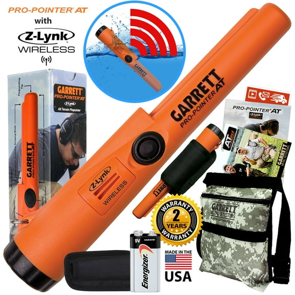 Garrett Pro Pointer AT Z-LYNK Waterproof Pinpointer with Camo Pouch
