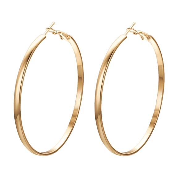 Vissen Gold Big Hoops Earrings for Women Stainless Steel Fine Piercing Drop Earring Hula Hoop Earring Fashion Jewelry