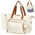 thumbnail image 1 of Bolsa de pañales Tonyeee, grande, impermeable, beige, con accesorios, 1 of 6