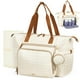 thumbnail image 1 of Bolsa de pañales Tonyeee, grande, impermeable, beige, con accesorios, 1 of 6