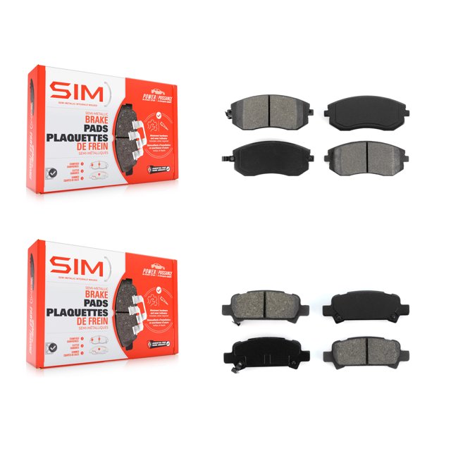 SIM Front Rear Semi-Metallic Brake Pads Kit for Car Subaru Impreza Outback Legacy Forester Baja KSM-100425