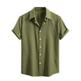 thumbnail image 2 of Zylanna Men's Hawaiian Shirts, Turndown Collar Short Sleeve Casual Quickly Dry Summer Beach Button Down Shirts Green Size XL, 2 of 8