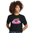 thumbnail image 4 of Barbie the Movie - Barbie Logo Rainbow - Juniors Cropped Cotton Blend T-Shirt, 4 of 5
