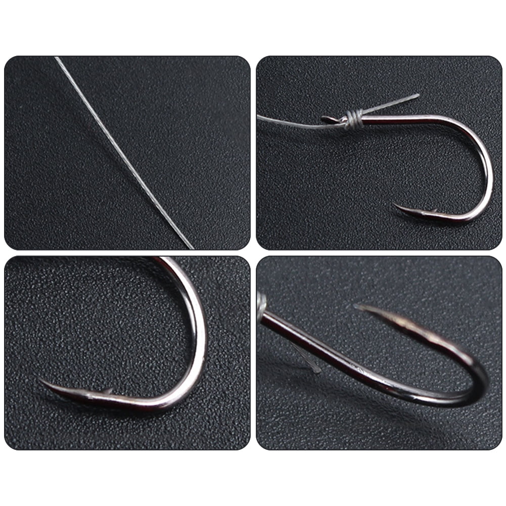 SPRING PARK Anti-Winding Fishing Hooks Stainless Steel Swivel String Hook  Fish Tackle Accessory 