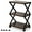 Coffee, variant on Gymax Mobile Printer Stand 3 Tier Storage Shelves Printer Cart w/ Pads Black