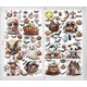 thumbnail image 1 of 12 Sheets Big Size Halloween Window Clings - Bat, Spider, Vampire, Witch Decorations - Stickers and Decals for Home, School, Office Party Supplies, 1 of 5