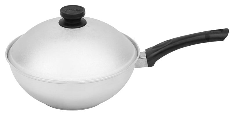 Non Stick Wok With Vented Glass Lid Deep Cooking Frying Pan 24 cm 26 cm 28 cm 