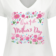 thumbnail image 4 of Inktastic Our First Mother's Day-Roses and Daisies Women's Plus Size V-Neck T-Shirt, 4 of 5