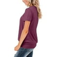 thumbnail image 4 of Icvfdpl Women'S T Shirts Breathable Fast Dry Casual Solid Color Crew Neck Short Sleeve Loose Tee Shirt Top For Summer Soft And Skin Friendly Cosy To Touch, 4 of 7